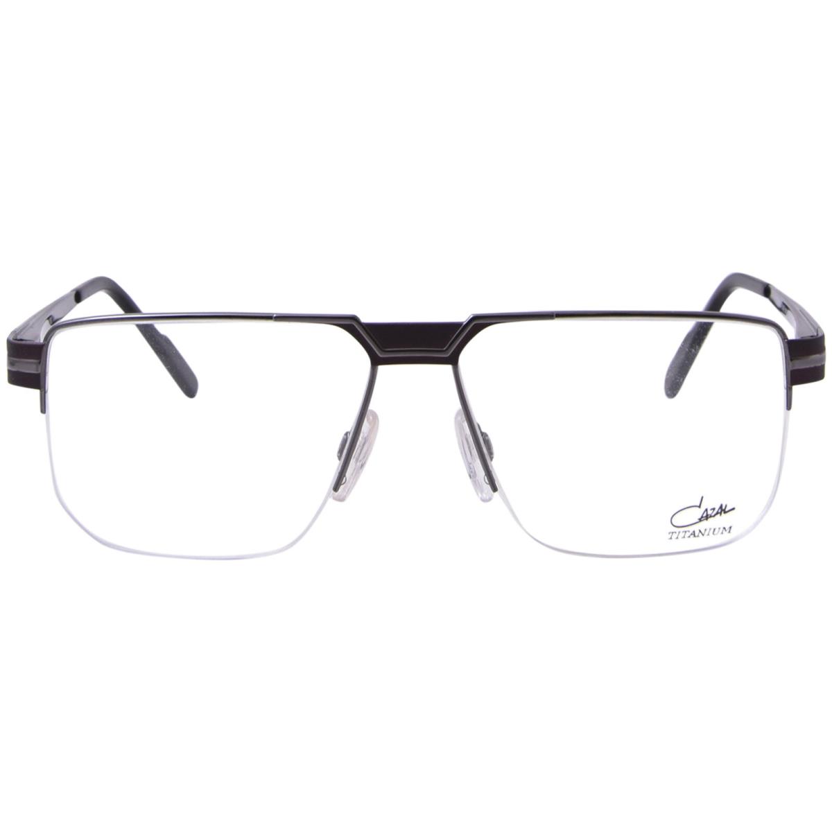 Cazal 7092 003 Titanium Eyeglasses Bordeaux/gunmetal Semi Rim Square Shape 58mm