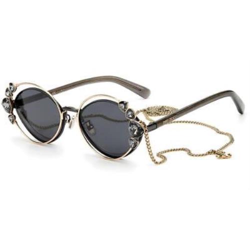 Jimmy Choo Jch Shine Sunglasses 02M2 Black Gold