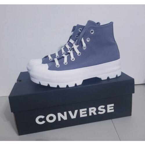 Converse Chuck Lugged Platform Blue White Shoes 571165C Women`s Size 8