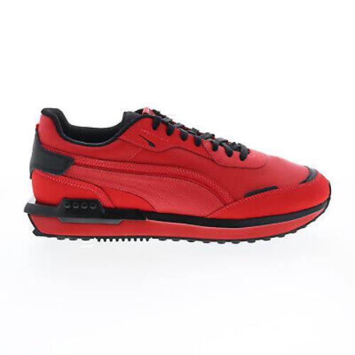 Puma City Rider Tipoff 38352001 Mens Red Synthetic Lifestyle Sneakers Shoes