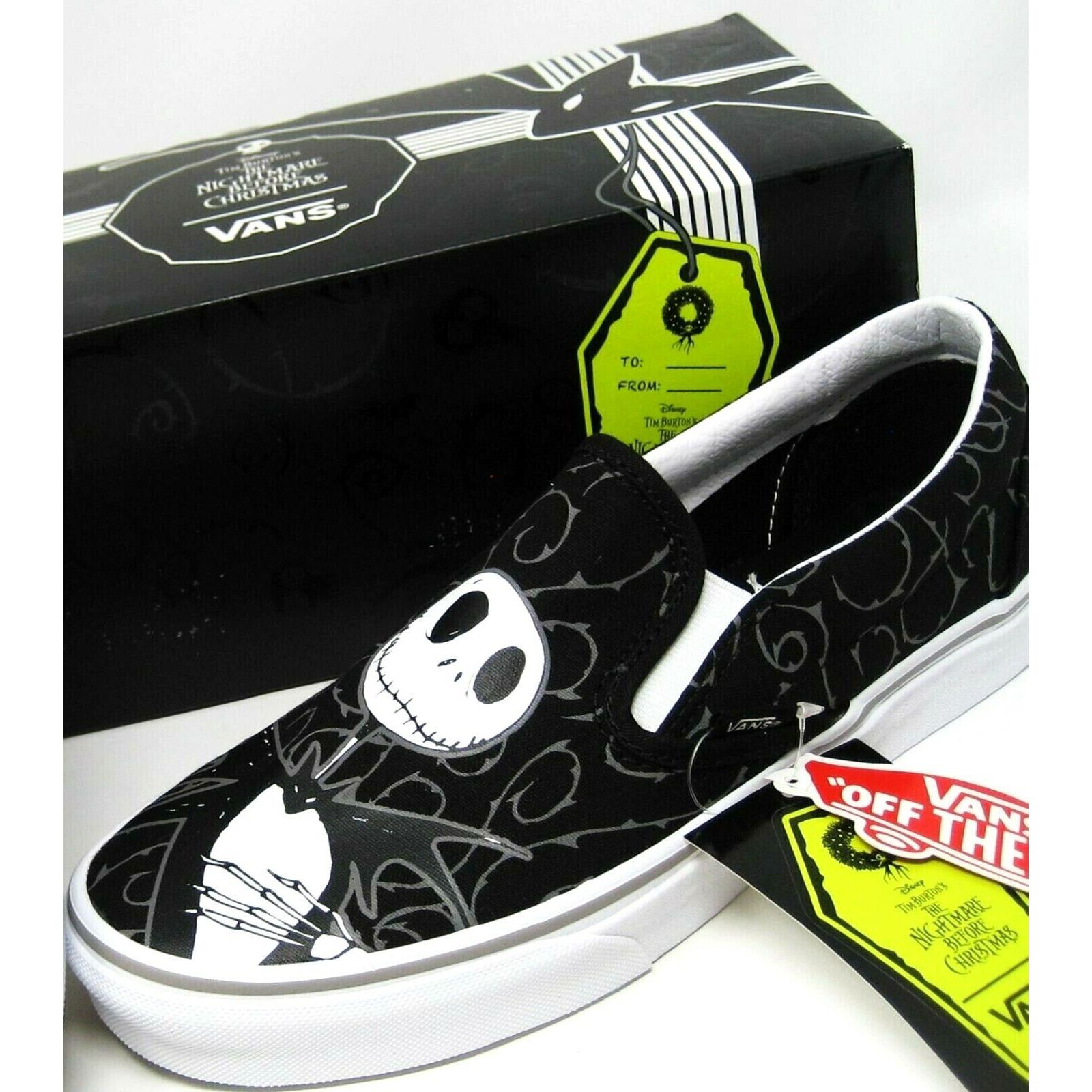 jack and sally vans slip ons