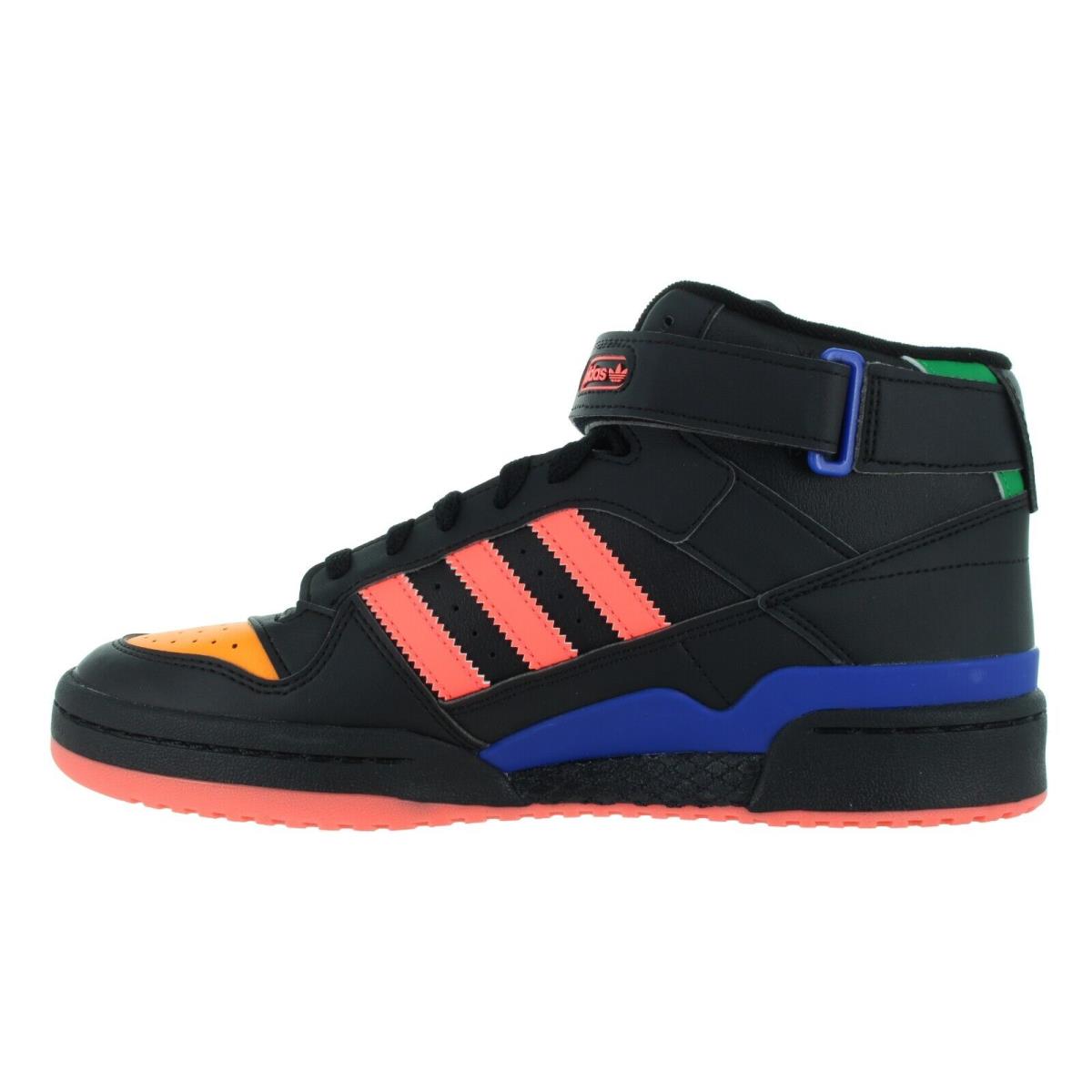 Adidas Men`s Originals Forum Mid Black/blue Basketball Shoes Multiple Size - Core Black, Bold Blue