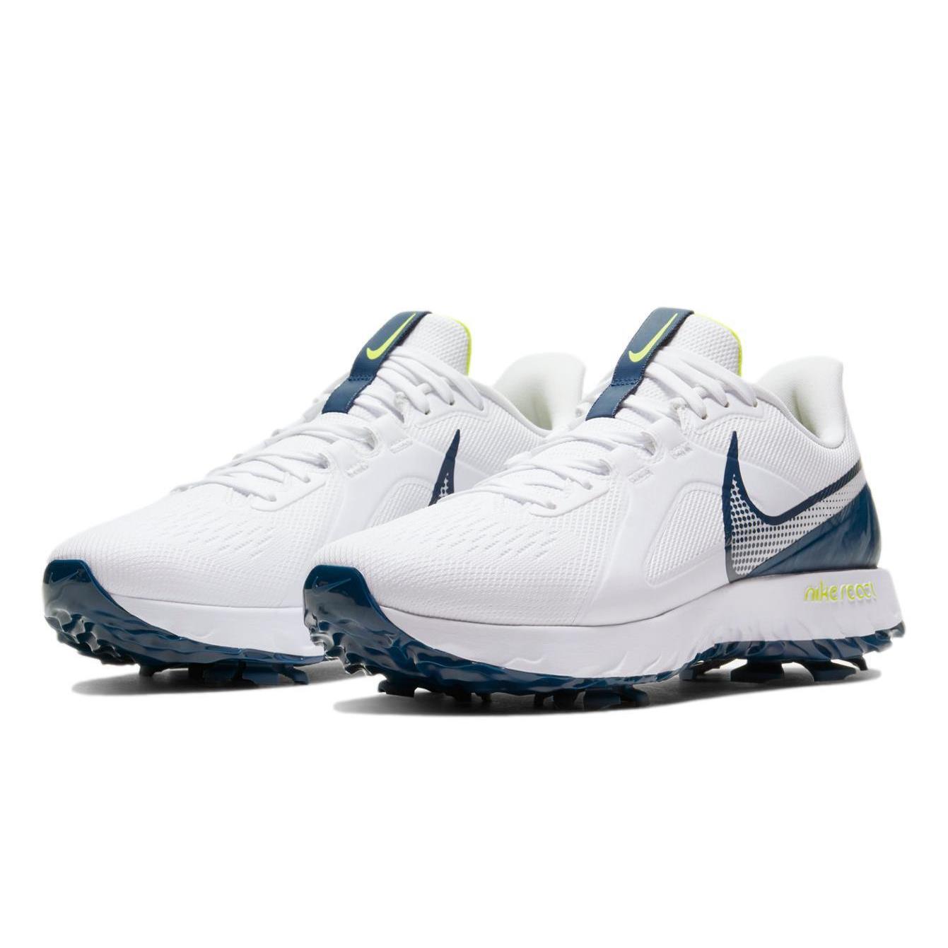 Nike Men`s React Infinity Pro Golf Shoes Cleats `white Valerian Blue` CT6620-100