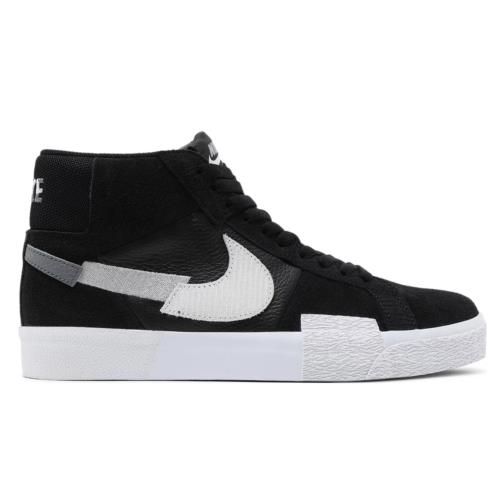 Nike Mens SB Zoom Blazer Mid Premium Sneakers - Black/White/Grey , Black/White/Grey Manufacturer