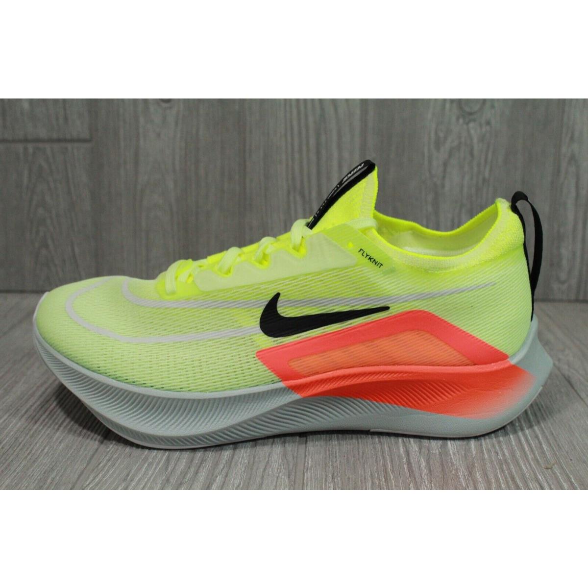 Nike Zoom Fly 4 Barely Volt Green Hyper Orange White CT2392-700 Mens 11.5-13