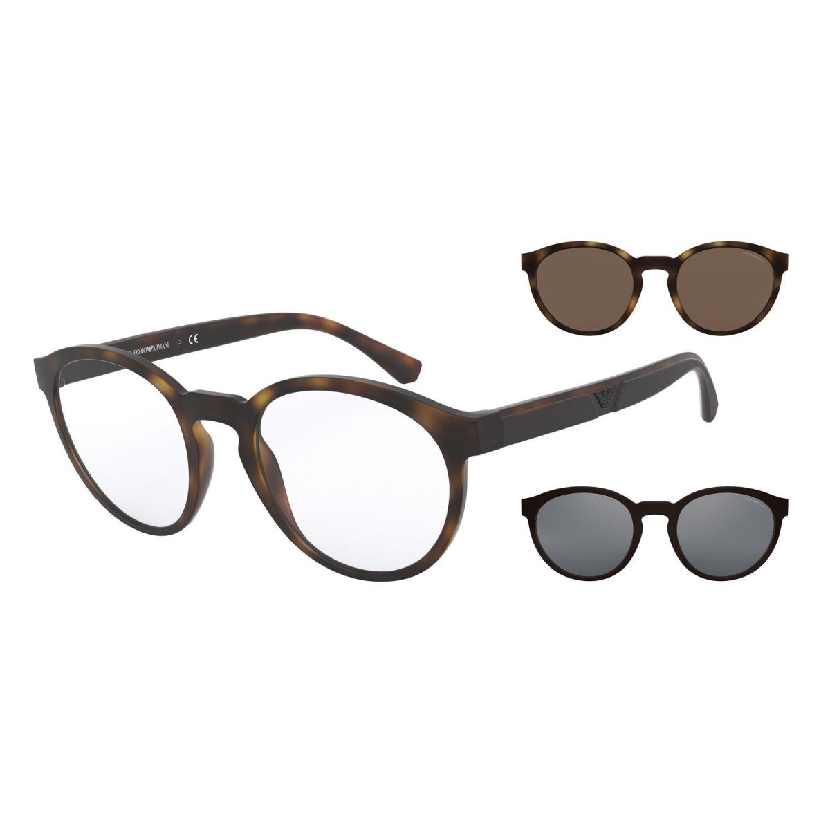 Emporio Armani EA4152 58021W Phantos Matte Havana Clear 52 mm Men`s Sunglasses