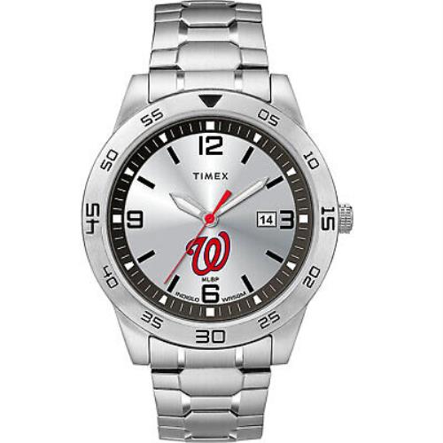 Timex Men`s Citation Nationals Silver Analog Watch Timepiece Active Sports