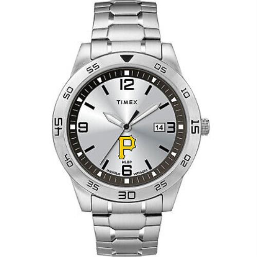 Timex Men`s Citation Pirates Silver Analog Watch Timepiece Active Sports