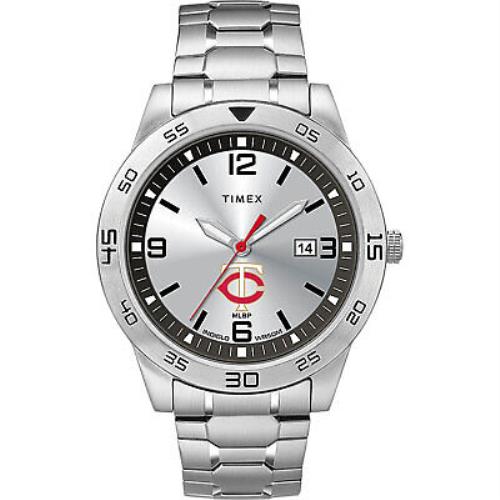 Timex Men`s Citation Twins Silver Analog Watch Timepiece Active Sports