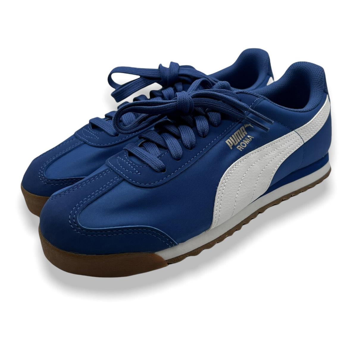 Puma Mens Blue White 359841-23 Roma Summer Grade School Sneaker Shoes Size US 7C