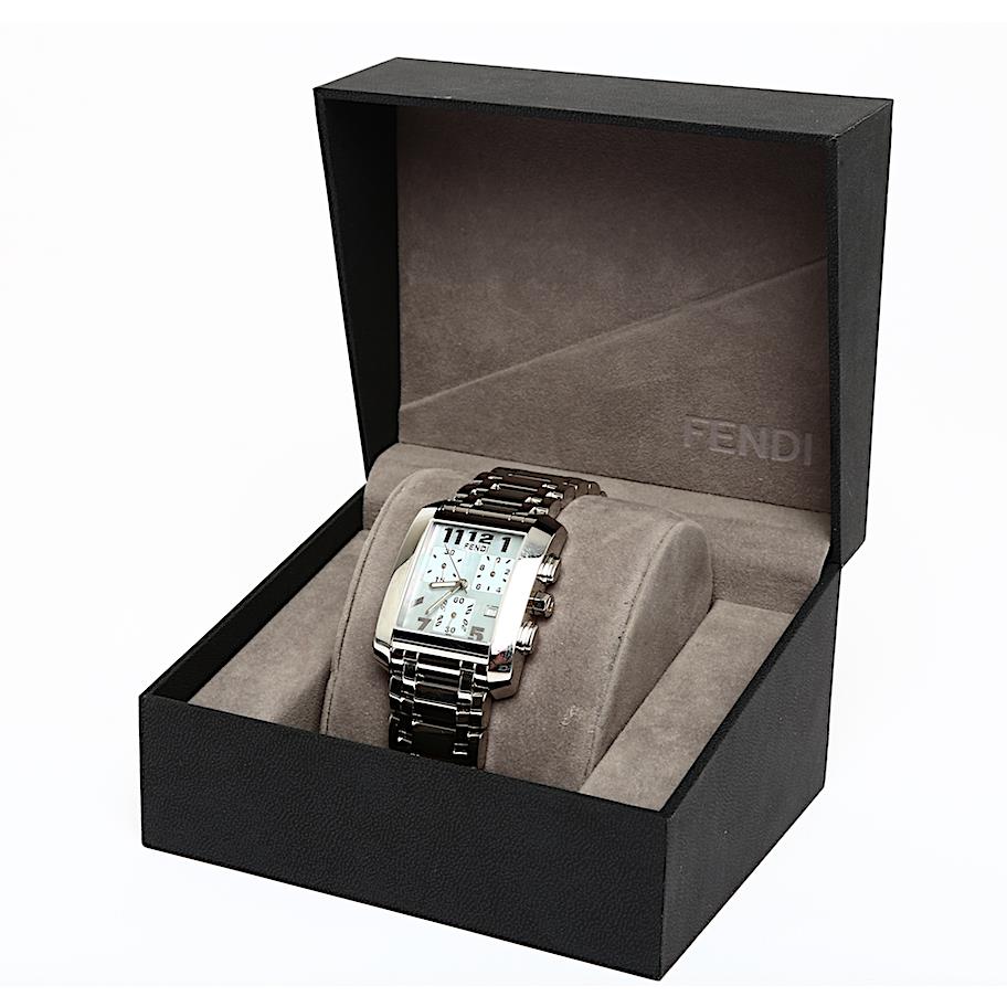 Fendi F775110 Women`s Classico Chronograph 45mm Bracelet Watch 1933