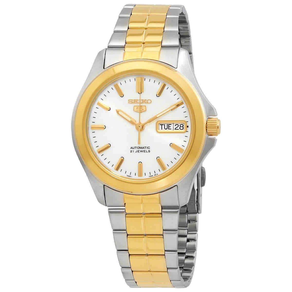 Seiko 5 Automatic White Dial Men`s Watch SNKK94K1