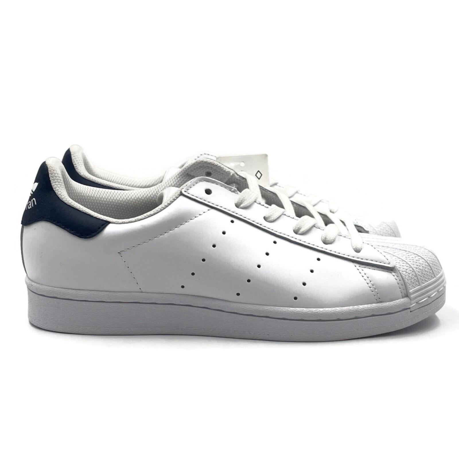 Adidas Superstan Womens Casual Retro Shoe White Blue Athletic Trainer Sneaker