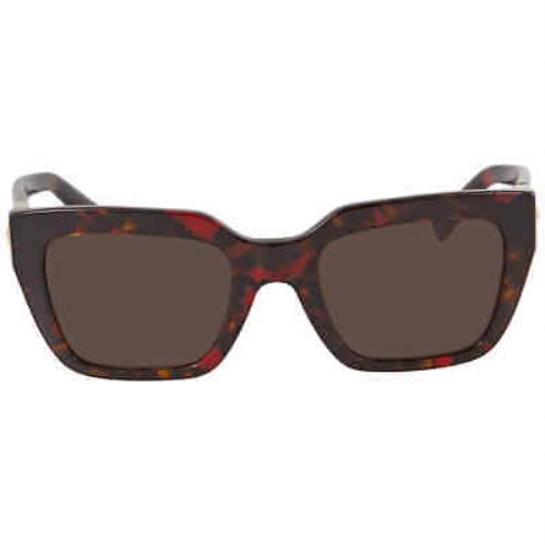 Valentino Brown Square Ladies Sunglasses VA4097 518973 52 VA4097 518973 52