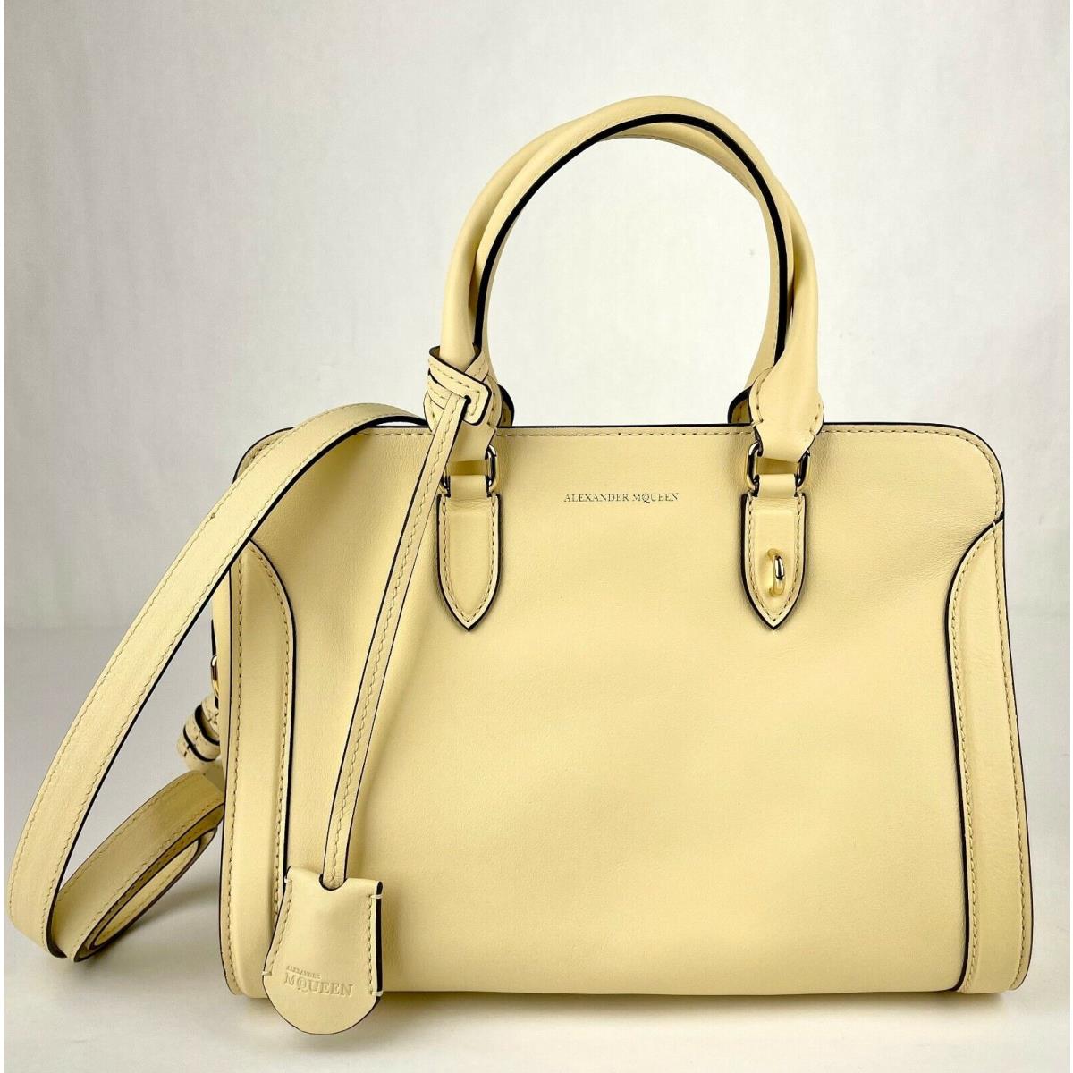 Alexander Mcqueen Light Yellow Leather Skull Padlock Handbag 419780 7200 M