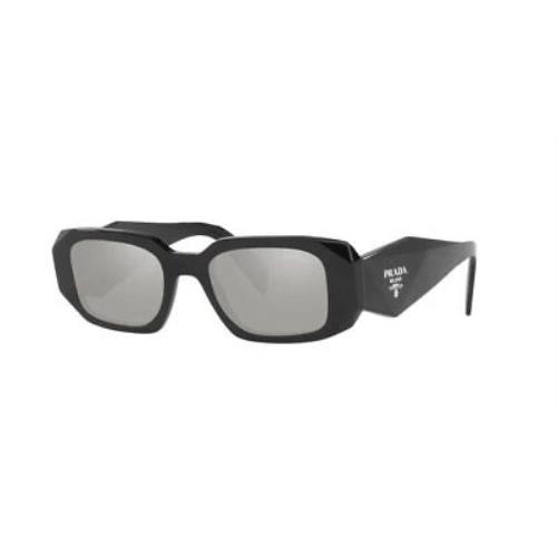 Prada Sunglasses PR17WSF 1AB2B0 51mm Black / Grey Mirror Silver Lens