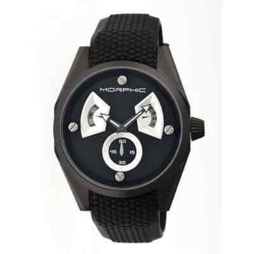 Morphic M34 Series Multi-function Black Dial Black Silicone Men`s Watch 3404