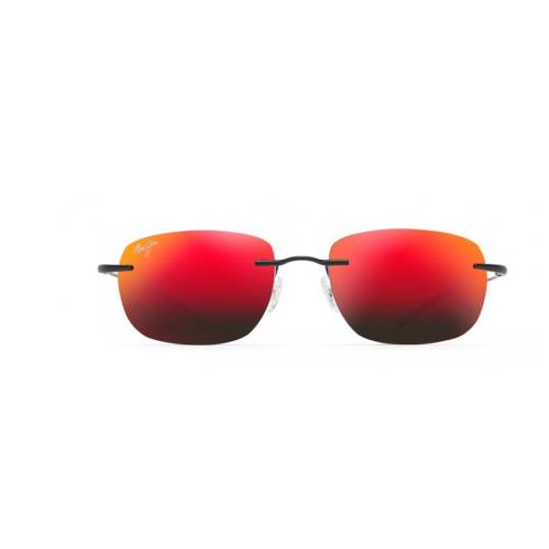 Maui Jim Nanea Matte Black Hawaii Lava Ruby Lens Polarized Sunglasses RM332-2M