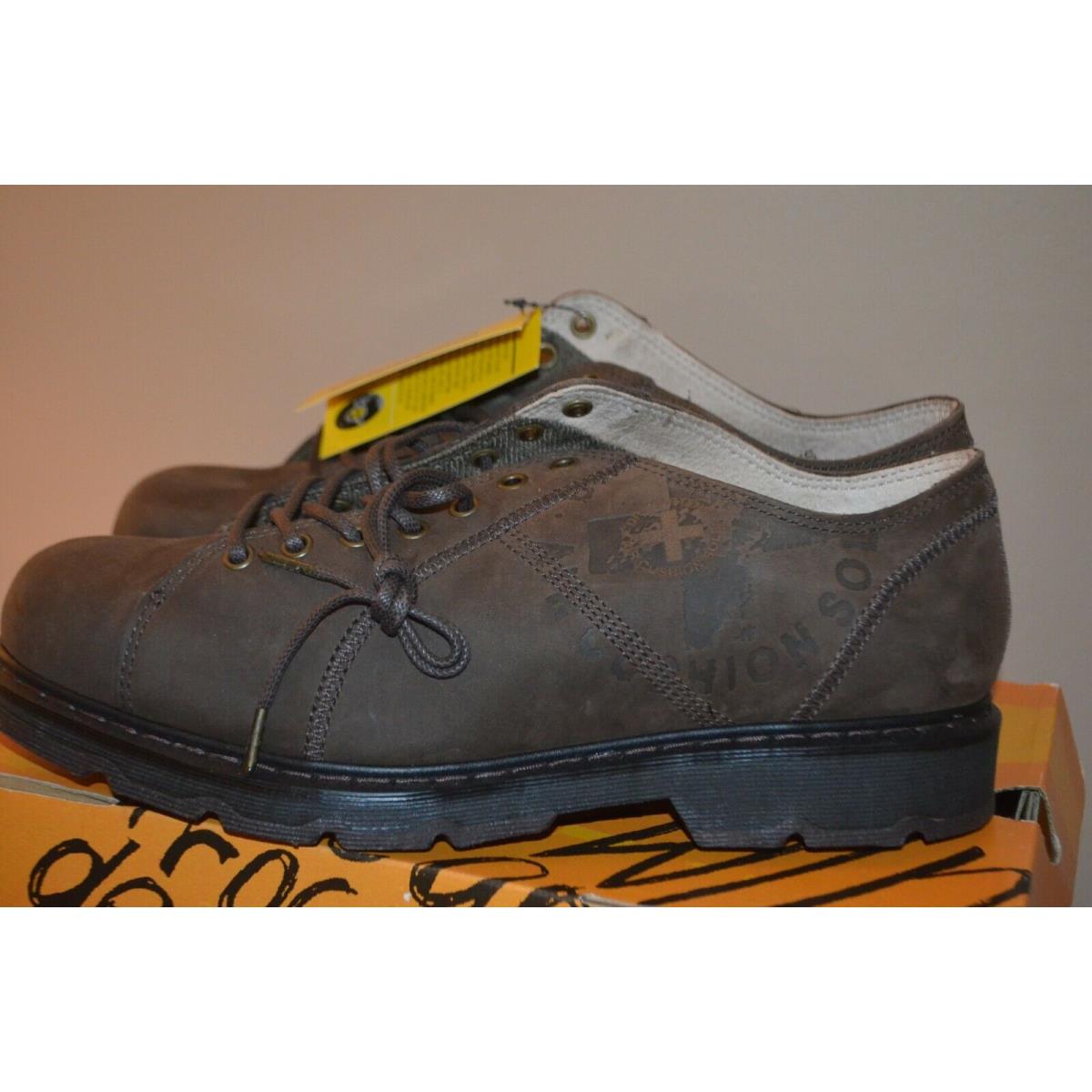 Dr. Martens Oxford Brown Leather Shoes Air Cushion Sole Men`s US Size 13