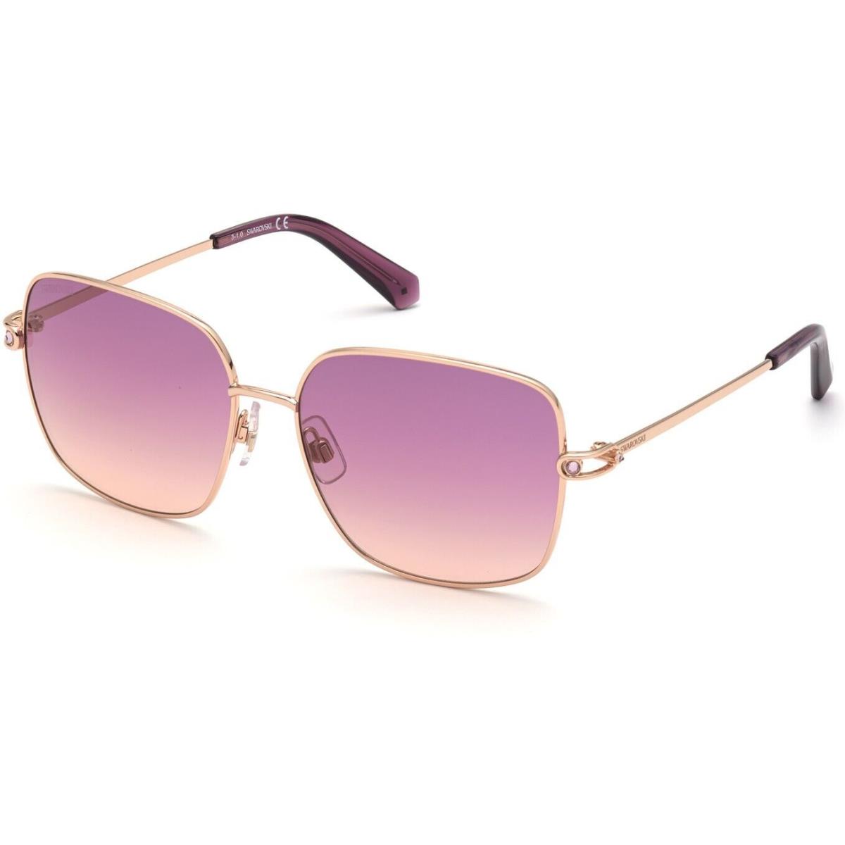 Swarovski SK0313 Shiny Rose Gold Gradient Bordeaux 28T Sunglasses