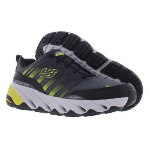 Skechers Glide Step Trail Mens Shoes - Black/White/Yellow , Black Main