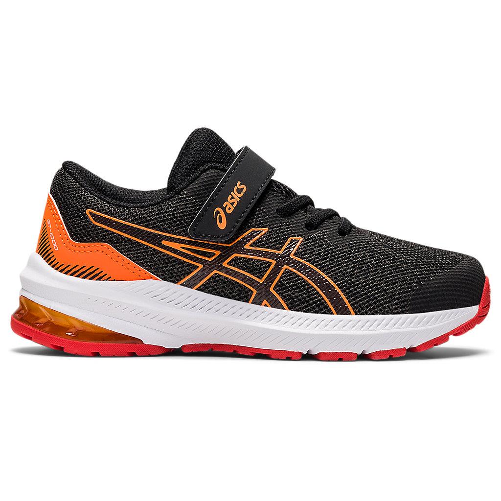Asics Kid`s GT-1000 11 PS Running Shoes 1014A238 GRAPHITE GREY/FIERY RED