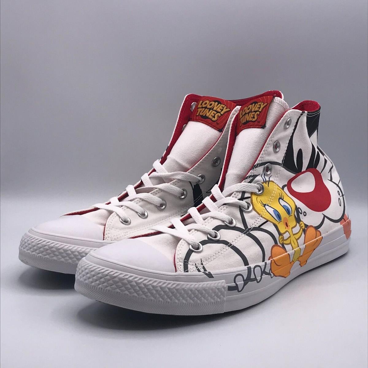 Converse Shoes Mens Size 13 Looney Tunes Ctas Hi Sylvester Tweety White Sneakers