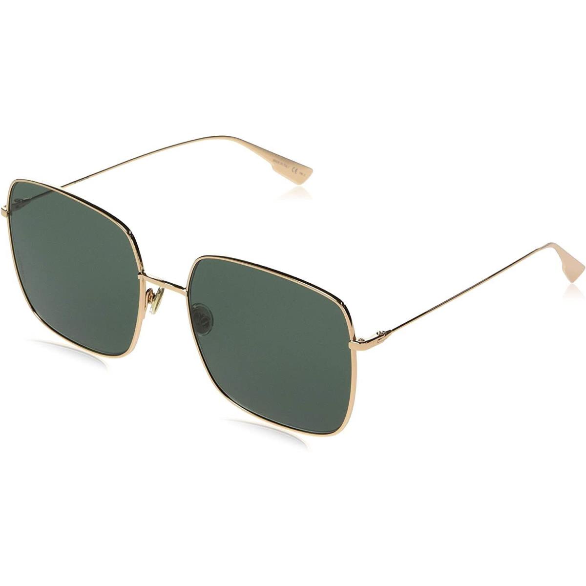 Womens Christian Dior Stellaire 1 /S Rose Gold Green Lens Square Sunglasses - Frame: Rose Gold, Lens: Green