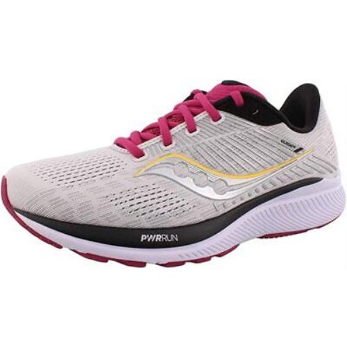 Saucony Women`s Guide 14 Running Shoes Alloy/cherry 6 BM US