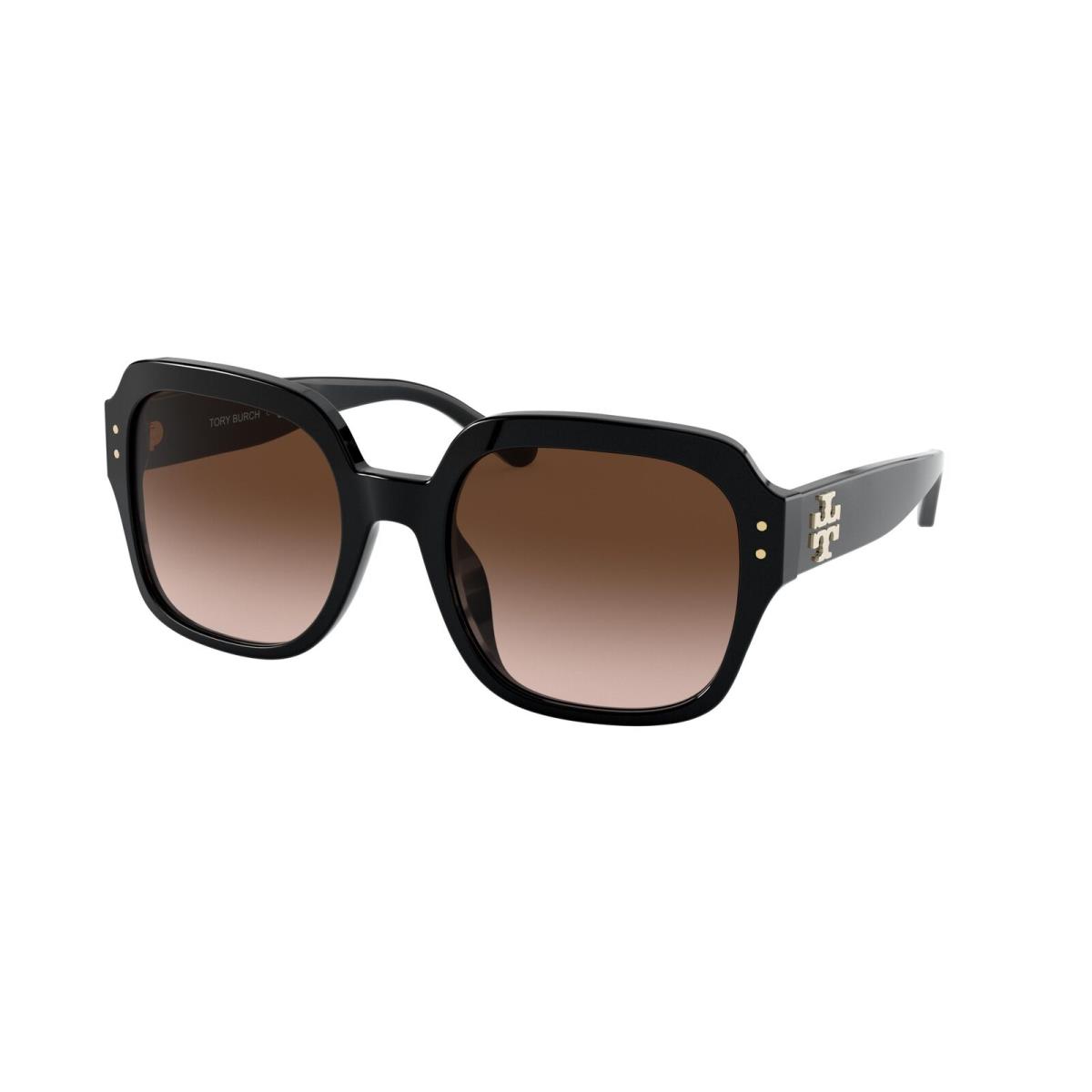 Tory Burch TY7143U 170913 Square Black Dk Brown Grad 56 mm Women`s Sunglasses