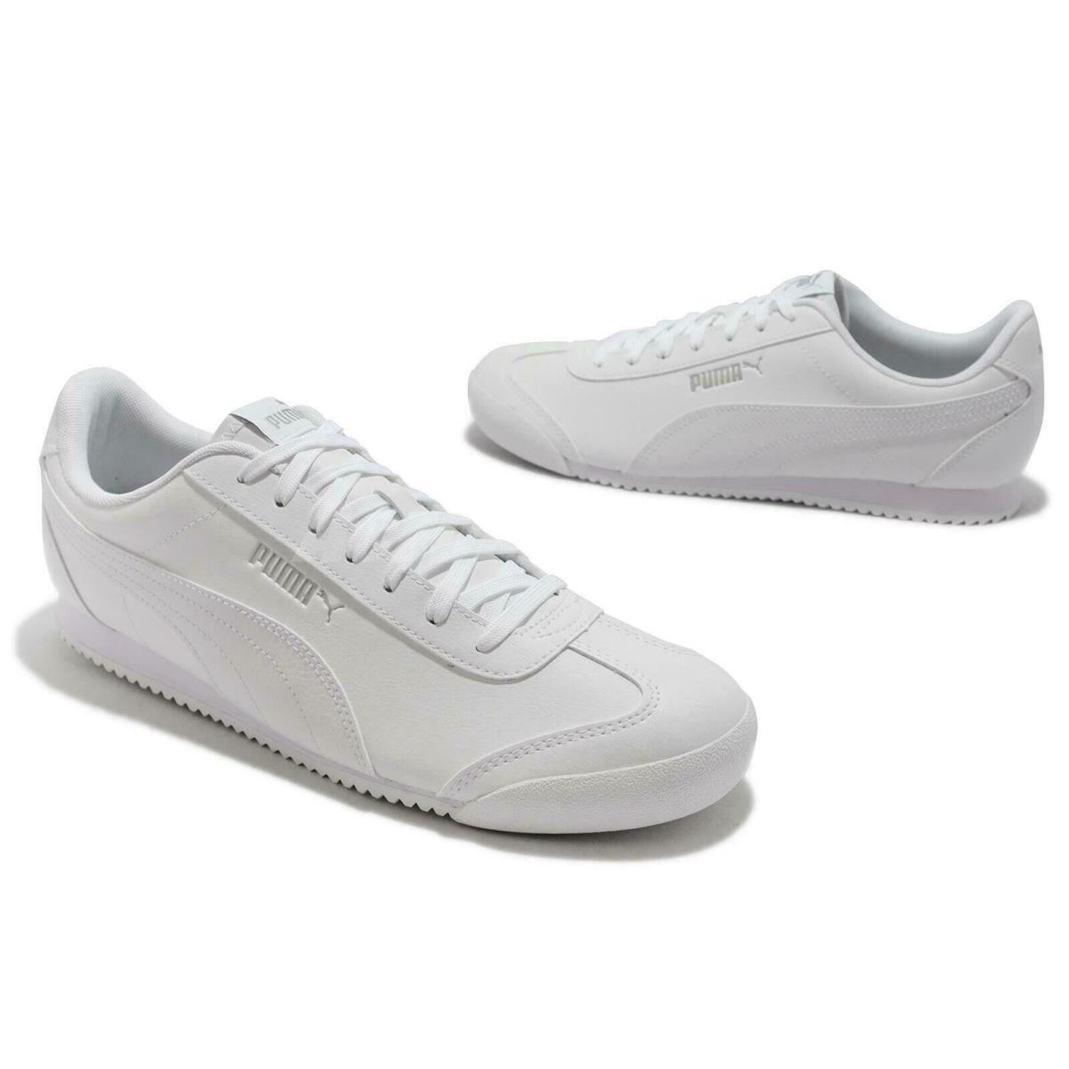 Puma Turino Fsl White Silver Men Casual Lifestyle Shoes Sneakers Size 10