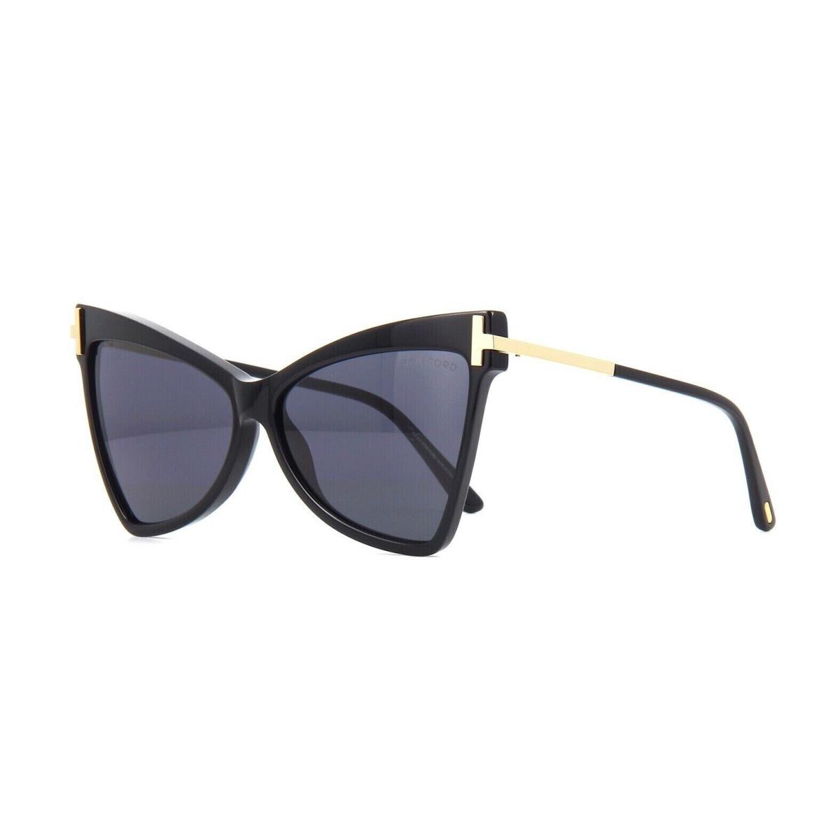 Tom Ford Tallulah 767 01A Black Gold Smoke Grey Lens 0767 Sunglasses 61mm