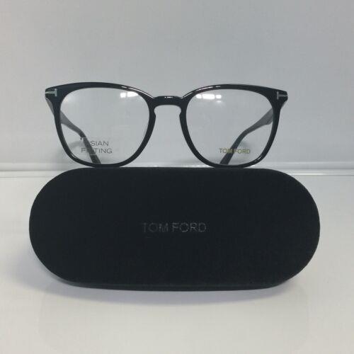 Tom Ford TF5506-F 001 Black Plastic Retro Unisex Eyeglasses 53mm