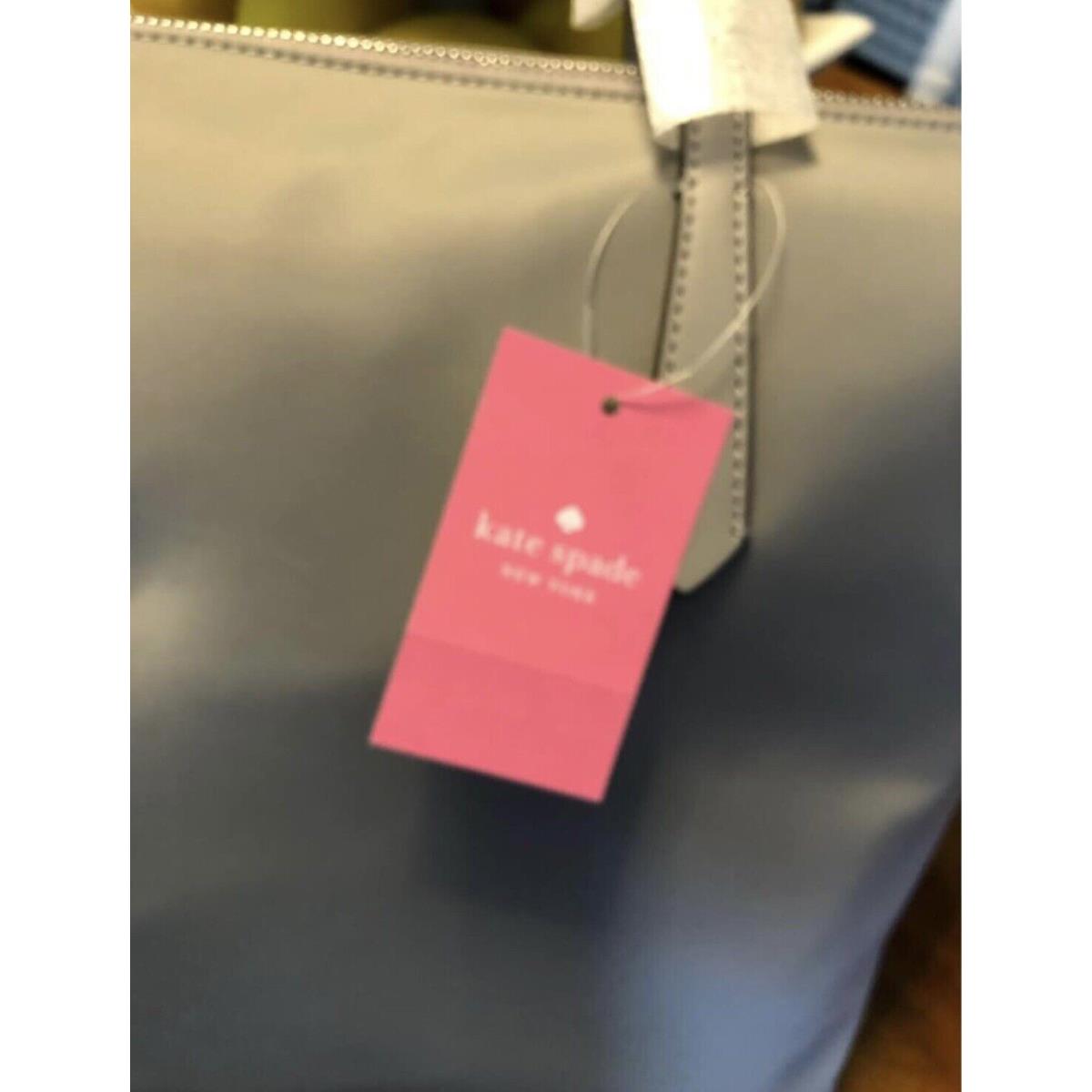 Kate Spade Kitt Large Top Zip Little Better Nylon Tote Bag Nimbus Grey