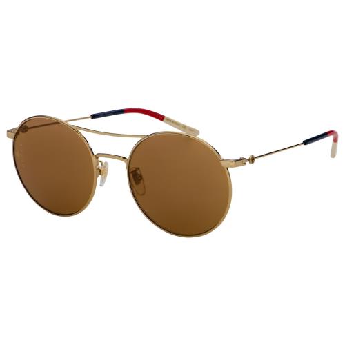 Gucci GG0680SK 003 Gold/gold Brown Round Sunglasses