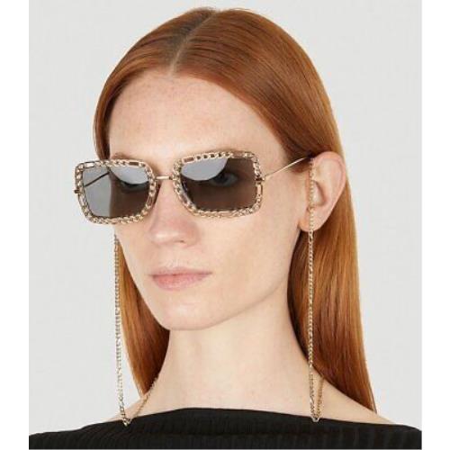 Gucci GG1112S - 001 Gold Chain Sunglasses