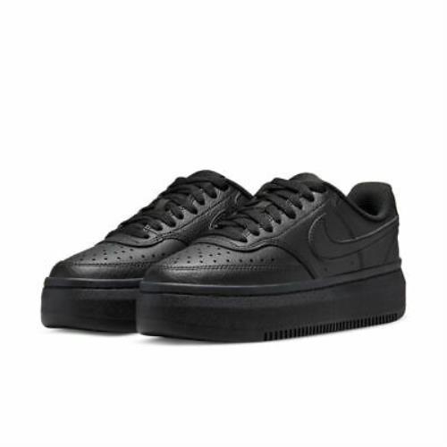 Women`s Nike Court Vision Alta Casual Shoes Triple Black Size 8 DM0113 001 - Black