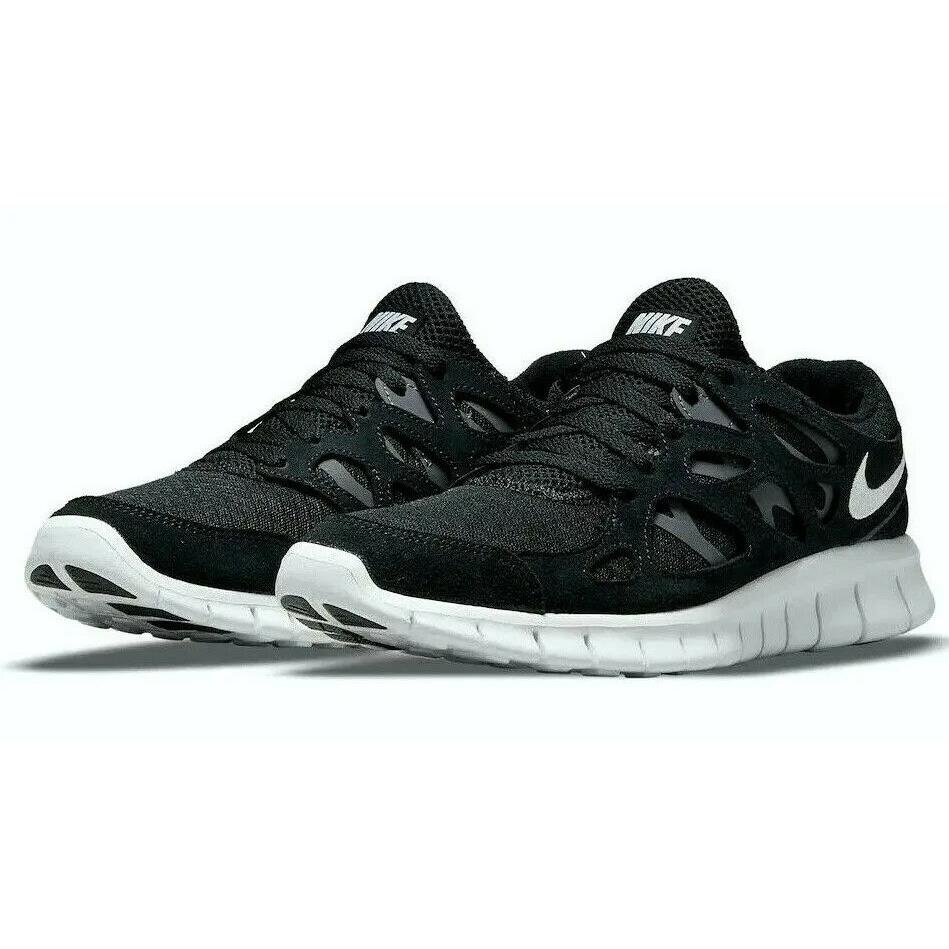 Nike Free Run 2 Womens Size 7.5 Sneaker Shoes 537732 004 Black White Dark Grey