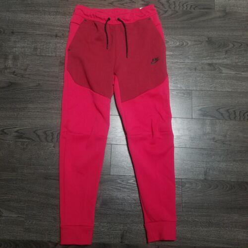 Nike Tech Fleece Jogger Sweatpants Mens Small Pomegranate Red Pants