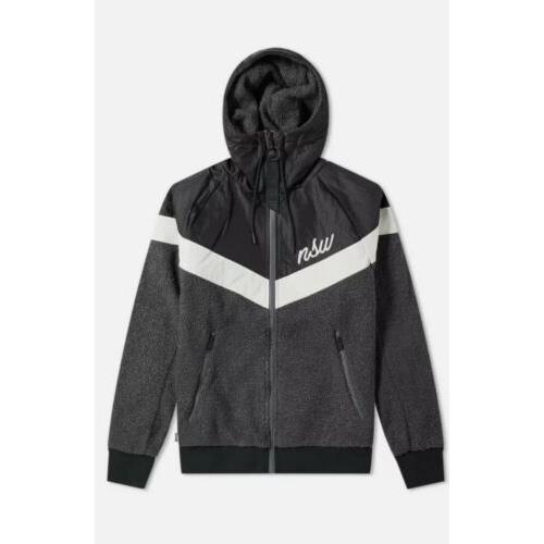 Nike Nsw Sherpa Windrunner Full-zip Hoodie Jacket 930316-010 Black Size XL