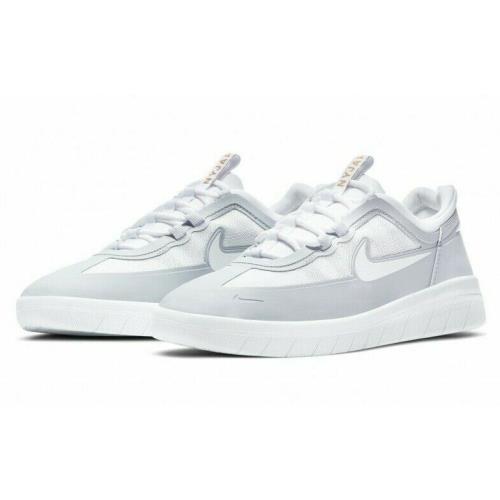 Nike SB Nyjah Free 2 Mens Size 8 Sneaker Shoes BV2078 006 Sky Grey - Gray