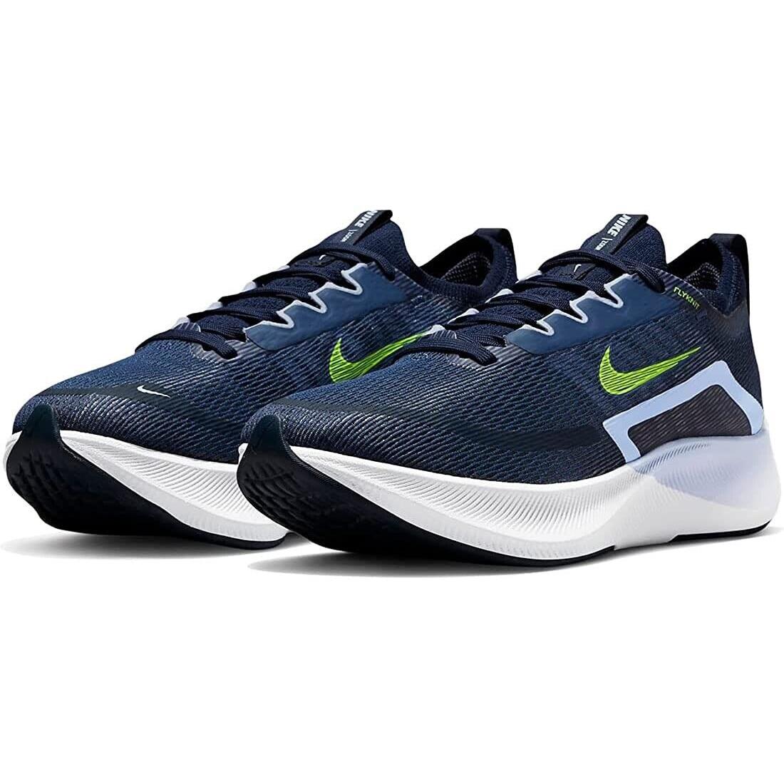 Nike Zoom Fly 4 Womens Size 11.5 Sneaker Shoes CT2401 400 Mystic Navy Volt