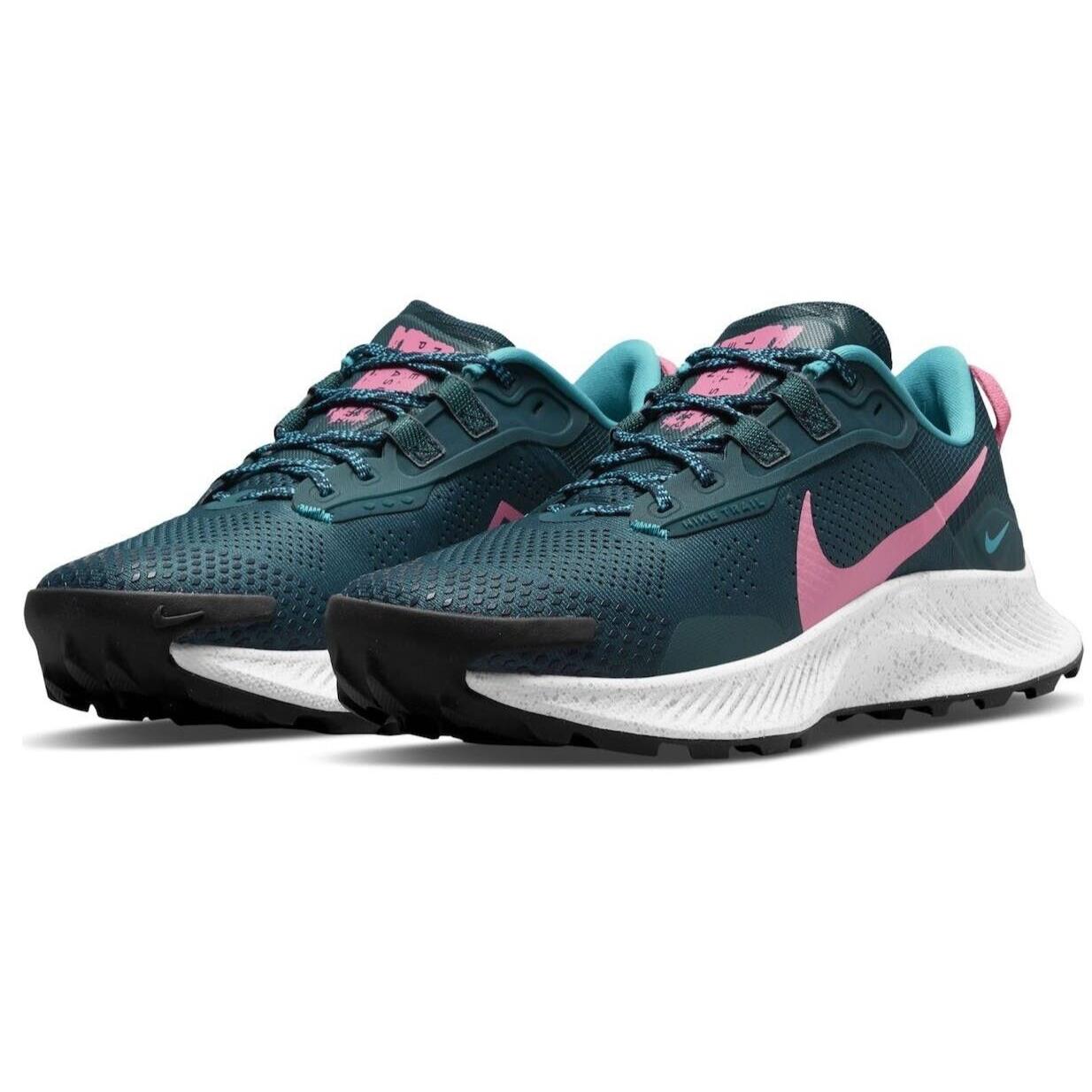 Nike Pegasus Trail 3 Womens Size 10.5 Sneaker Shoes DA8698 300 Teal Green Pink