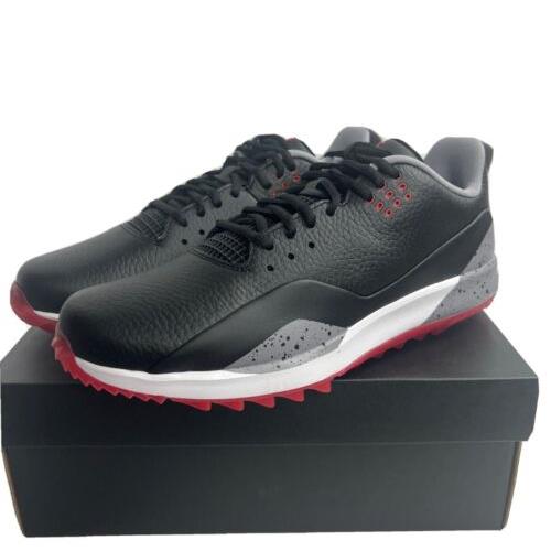 Nike Air Jordan Adg 3 Men Size 8 Black Cement Grey Bred Golf Shoes CW7242-001