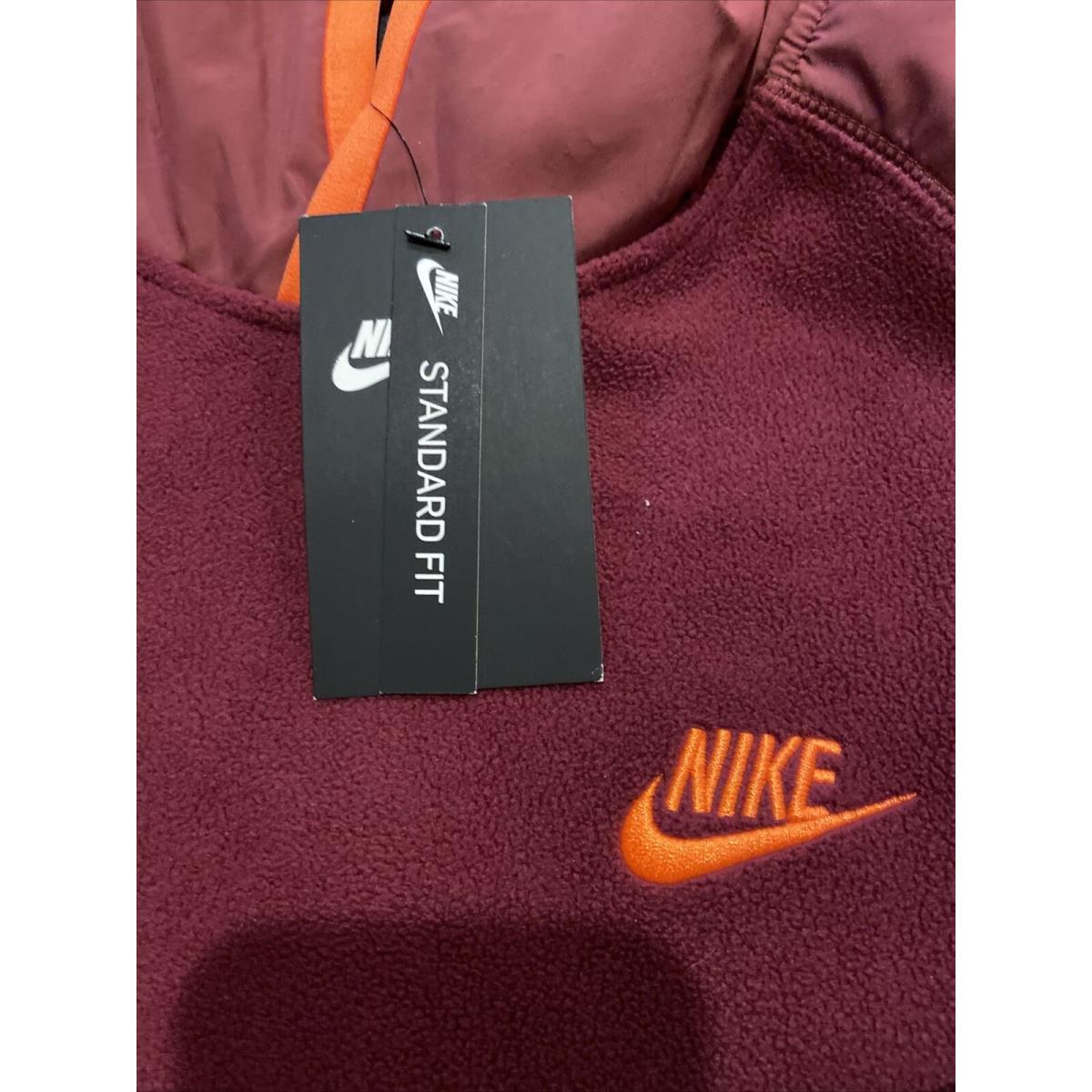 Nike Sportswear Men`s Pullover Hoodie CU4363 Maroon Sz S Top Fleece