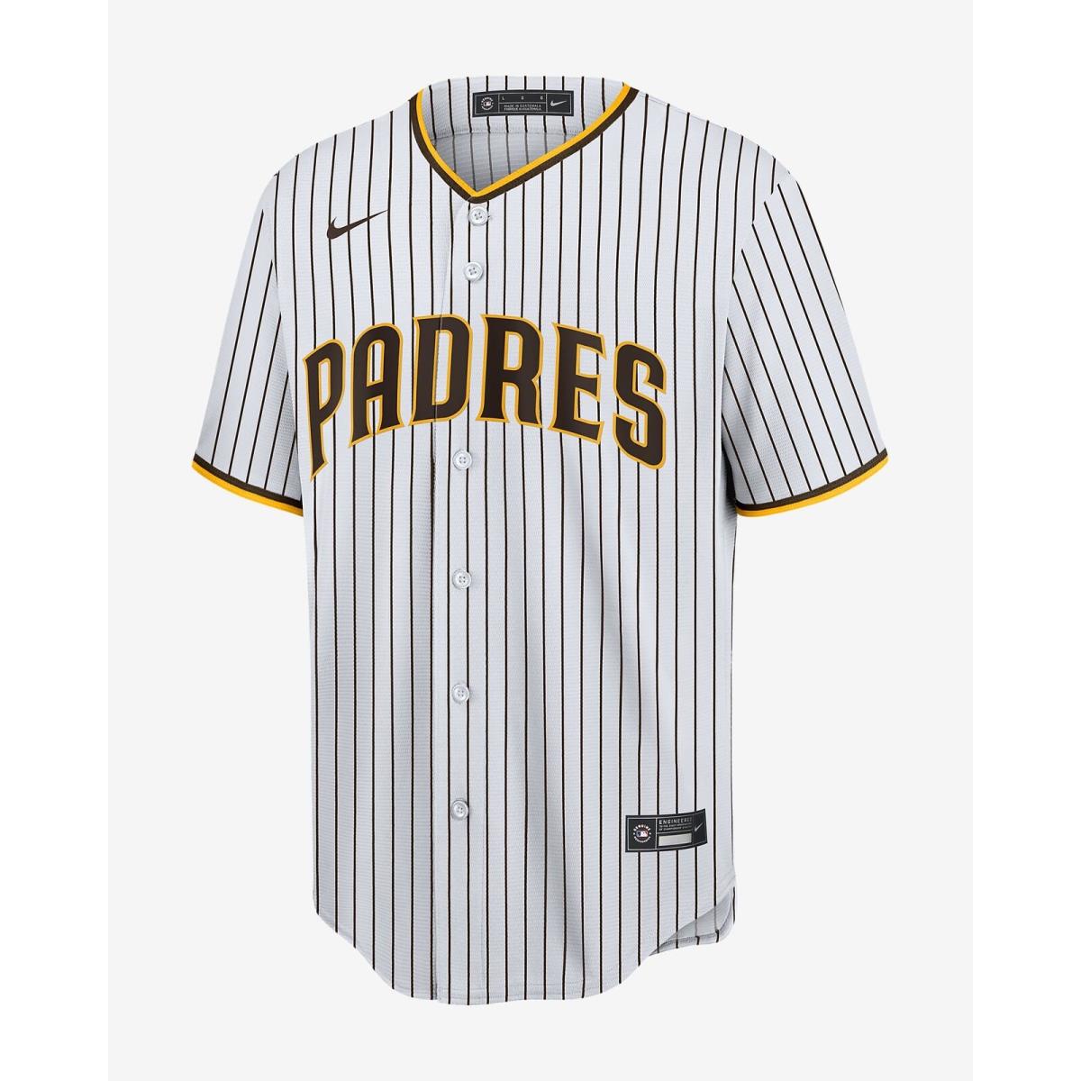 Nike Mlb San Diego Padres White Replica Stitched Jersey Size Large