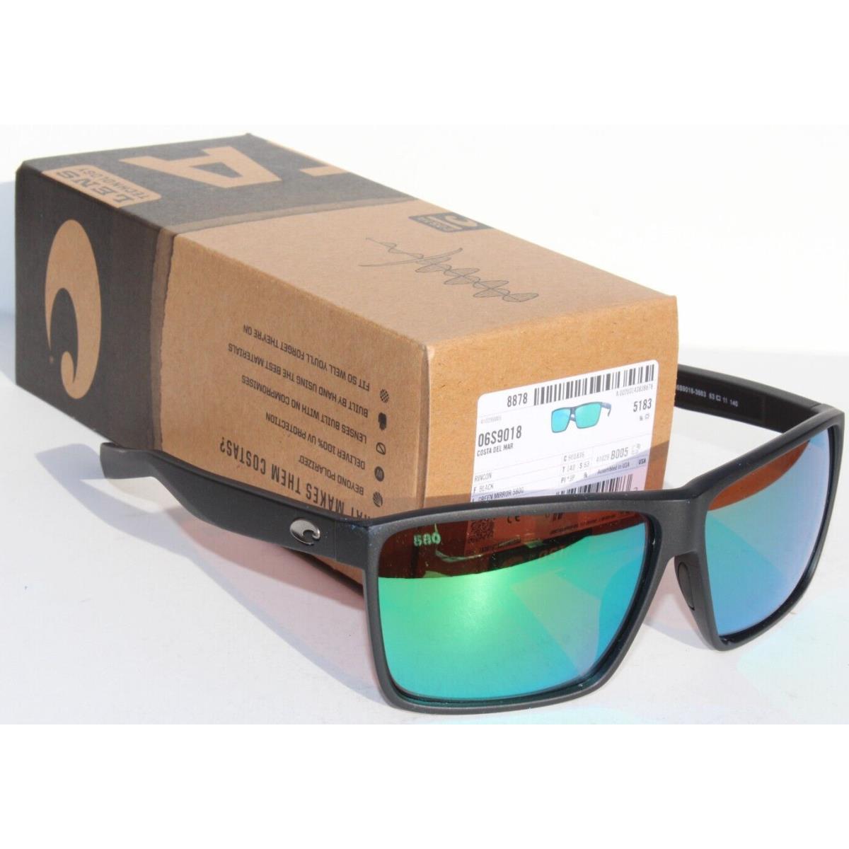 Costa Del Mar Rincon 580G Polarized Sunglasses Black/green Mirror 580