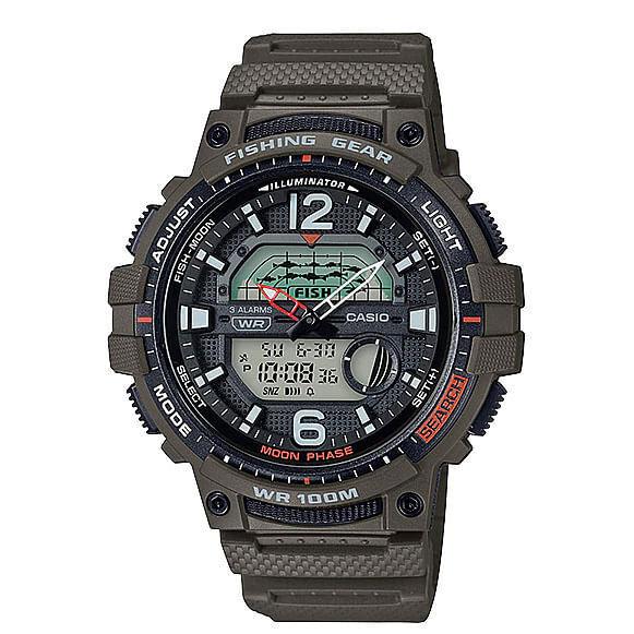 Casio Men`s ad Rsn Fishing Gear Grn