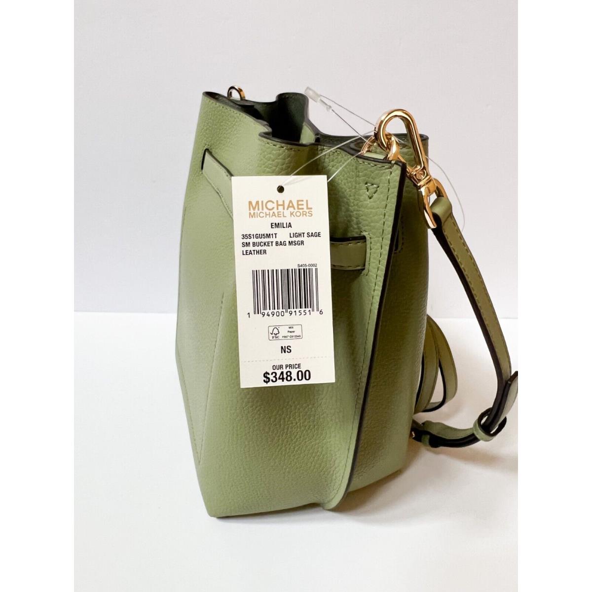 Michael Kors 35S1GU5M1T outlets Emilia Small Bucket Bag Messenger In Light Sage