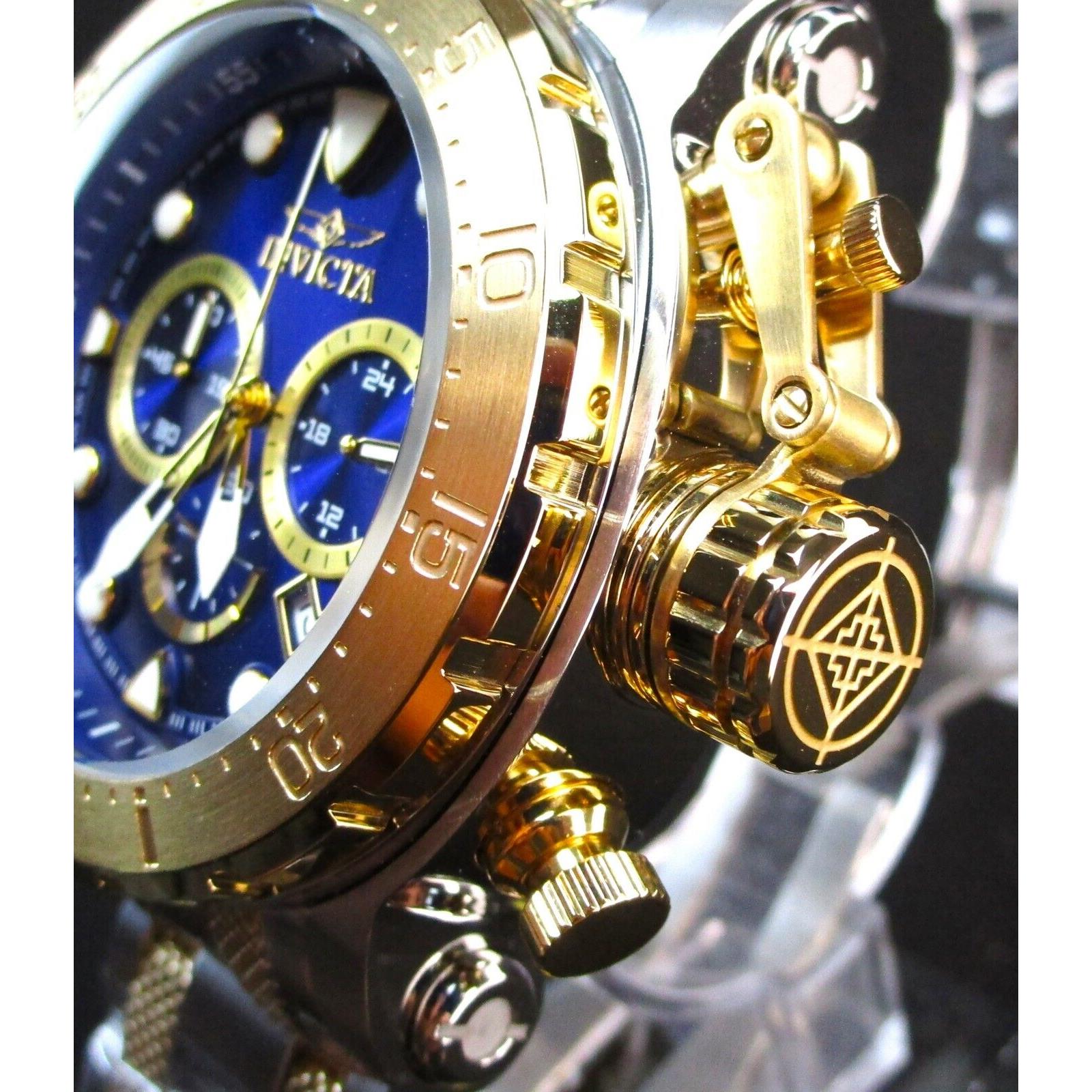 Invicta watch Coalition Forces - Blue Dial, Stainless Steel w/Gold Band, Gold Bezel